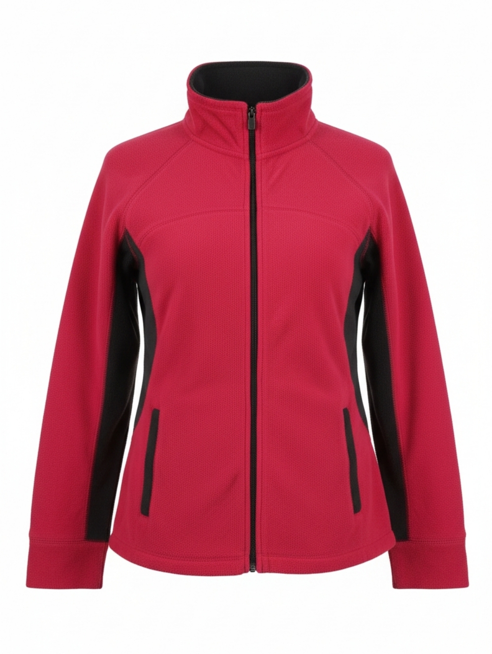 Tek Gear Womens Jacket In Pink /Gray Fleece Style Size Large